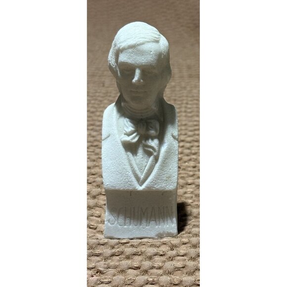 Unbranded Other - miniature composer bust Of Robert Schumann Carved Sandstone